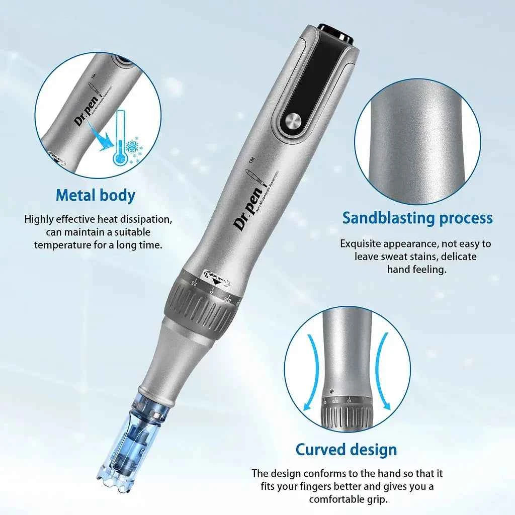 Stylo de microneedling Dr. Pen M8S avec cartouches | Dermapen original pour usage domestique 