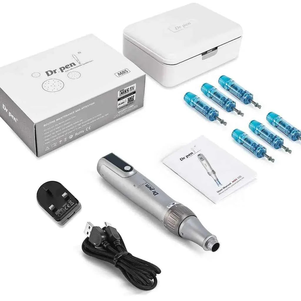 Stylo de microneedling Dr. Pen M8S avec cartouches | Dermapen original pour usage domestique 