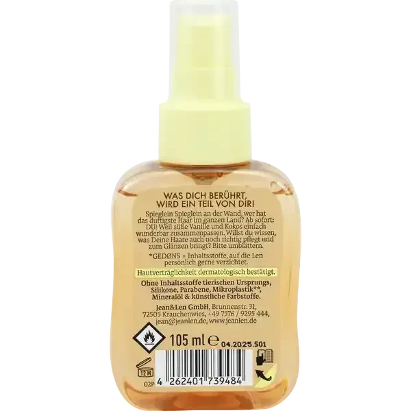 Jean&Len profumo per capelli You're my coco vanilla - 105 ml