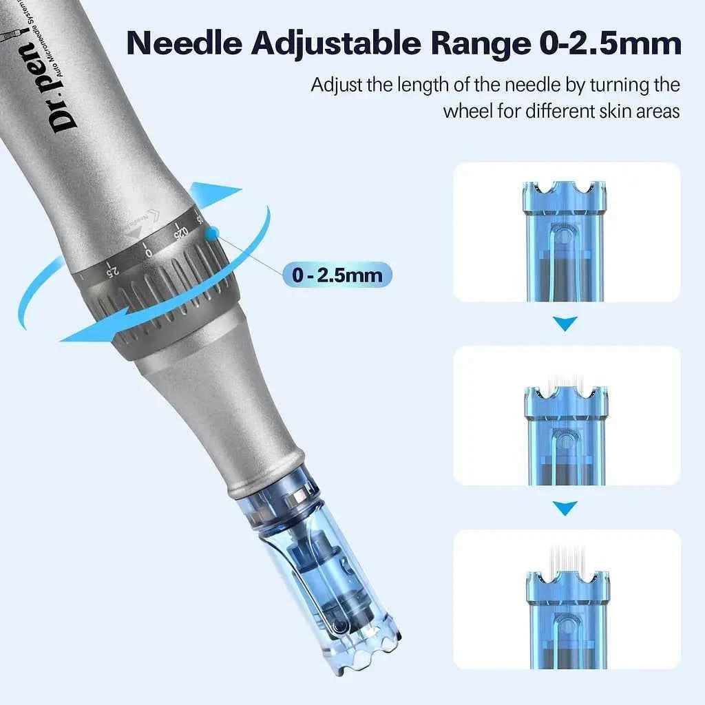 Stylo de microneedling Dr. Pen M8S avec cartouches | Dermapen original pour usage domestique 